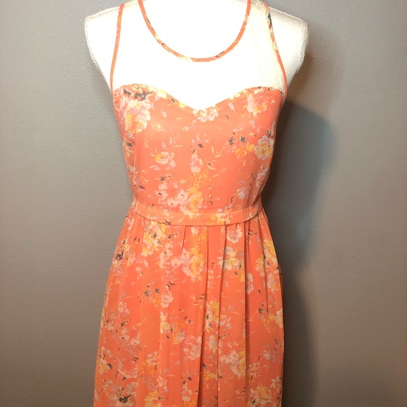 PacSun Dresses & Skirts - 4/$20 Kirra Peach Midi Floral dress